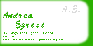 andrea egresi business card